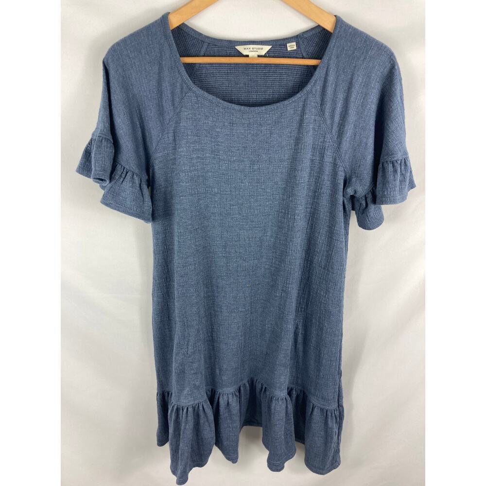 Max Studio Textured Ruffle Detail Dress Size XS